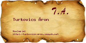 Turkovics Áron névjegykártya
