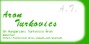 aron turkovics business card